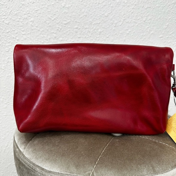 Patricia Nash NWT Wristlet Clutch Folding Expandable Ruby Red Leather VALERIE - Picture 7 of 11